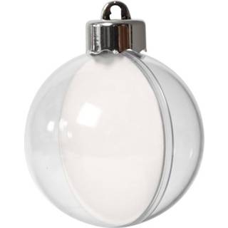 👉 Kerstbal transparante transparant 8x DIY kerstballen 6 cm - Kerstversiering/decoratie zelf vullen 8720147577457