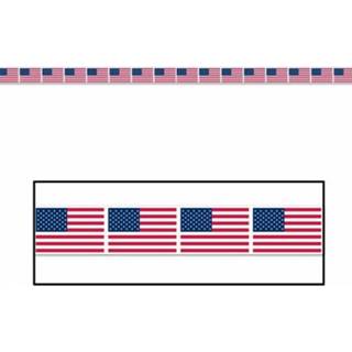 👉 Amerikaanse vlag One Size meerkleurig 2x markeerlint 6 meter - USA afzetlinten Amerika thema 8720147461916
