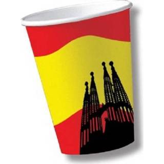 👉 Beker papier multikleur Spanje Wegwerp Bekers 10 Stuks 8718758956396
