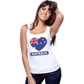 👉 Vlag wit active vrouwen Nieuw Zeeland hart mouwloos shirt dames