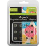 Koelkast zilver One Size 12x Ronde koelkast/whiteboard magneten 8 mm - Hobby en kantoorartikelen Super sterk 8mm x 1mm 8720276297851