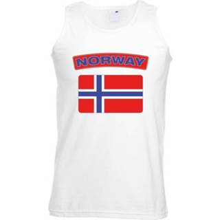 👉 Tanktop active mannen wit Noorwegen vlag heren