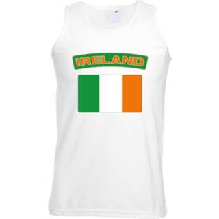 👉 Tanktop wit Ierland vlag wit heren