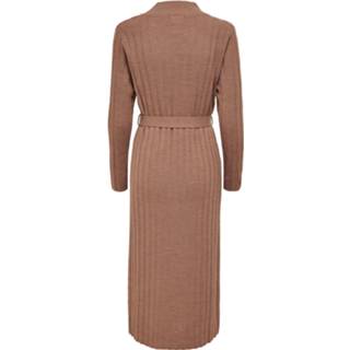 👉 Gebreide jurk XS vrouwen bruin 'New Tessa' 5715111717000