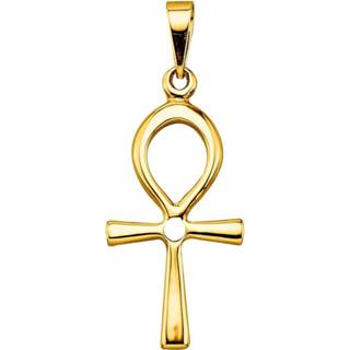 👉 Hanger rood legering geel vrouwen verfijnd Ankh-kruis KLiNGEL 4055707801975