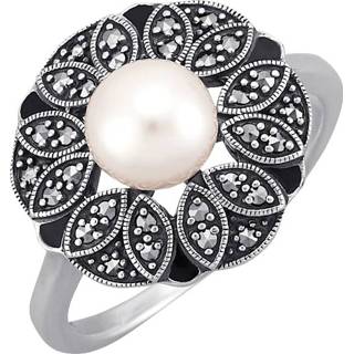 👉 Dames ring zilver vrouwen zwarte lak wit Damesring Esse 4260724285220 4260724285503