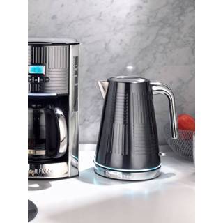 👉 Waterkoker zilverkleur zwart steel unisex blind verwarmingselement Geo Russell Hobbs zilverkleur/zwart 5038061104608