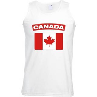 👉 Tanktop wit Canada vlag wit heren