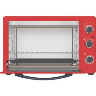 Elektrische oven rood RVS Color-Rood TurboTronic TT-EV23NR Vrijstaande – 23L 1500W - 4260563035000