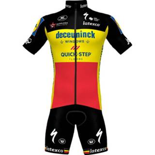 👉 Fietsshirt active DECEUNINCK QUICK-STEP Aero Belgische kampioen 2021 Set (fietsshirt + fietsbroek) 4260627186259