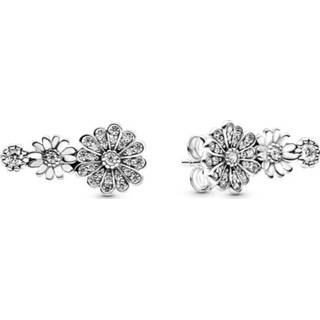 👉 Oorbel zilver One Size array Pandora 298876C01 Oorbellen Sparkling Daisy Flower Trio 5700302872002