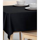 👉 Tafelkleed zwart polyester katoen One Size van polyester/katoen met formaat rond 160 cm - Basic eettafel tafelkleden 7141215443268
