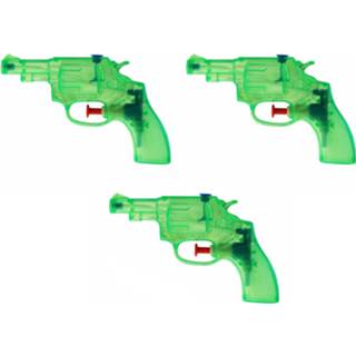 👉 Waterpistool groen One Size transparant 3x cowboy 13 cm 8720576393291