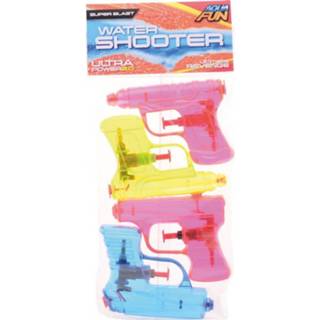 Water pistool meerkleurig One Size Waterpistool/waterpistolen 4-pack 11 cm 8720576378083