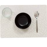 👉 Tafel wit PU One Size Stevige luxe placemats Stones 30 x 43 cm - Met anti slip laag en coating toplaag 8436543310160