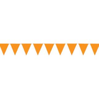 👉 Vlaggenlijn oranje One Size Sterke / slinger - 350 cm binnen en buiten 12 vlaggetjes Nederland supporters versiering 8720576332948