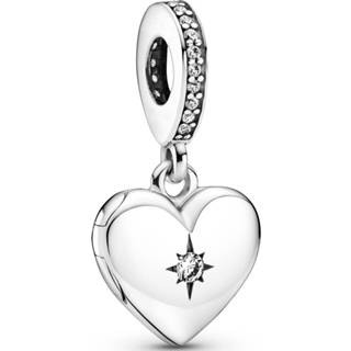 👉 One Size zilverkleurig Pandora 799537C01 Hangbedel Heart Locket zilver-zirconia 5700302938456