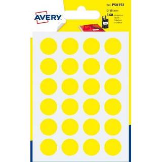 👉 Etiket Color-GeenKleur GeenKleur One Size Avery 15mm rond 5014702026379