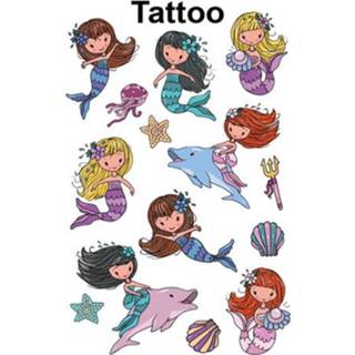 👉 Tattoo One Size Color-GeenKleur kinderen etiket Z-design Kids pakje a 1 vel zeemeerminnen 4004182567630