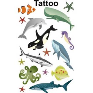 Tattoo One Size Color-GeenKleur kinderen etiket Z-design Kids pakje a 1 vel oceaandieren 4004182567654