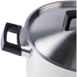 👉 Kookpan RVS zwart met deksel, 24 cm - BergHOFF | Ron 5413821050027