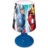 👉 Disney tafellamp Avengers jongens 18 cm blauw/wit