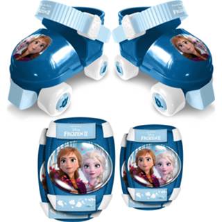 👉 Rolschaats blauw kunststof Disney rolschaatsen met bescherming Frozen 2 maat 23-27 3496272440359