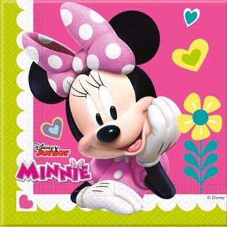 👉 Servet papier papieren One Size meerkleurig kinderen 40x Disney Minnie Mouse themafeest servetten 33 x cm - Kinderfeestje wegwerp tafeldecoraties 8720147448764