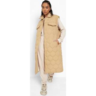 👉 Gewatteerde Bodywarmer Met Stiksels, Stone