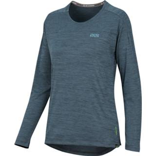 👉 Fiets shirt 42 x vrouwen blauw turkoois IXS - Flow Women L/S Jersey Fietsshirt maat 42, blauw/turkoois 7630472646319