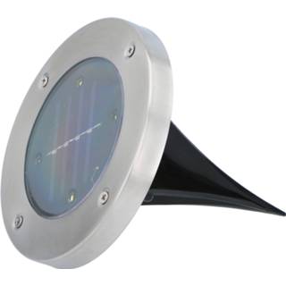 👉 Grondlamp RVS One Size zilver Grundig - solar 4 stuks LED's 8711252124315