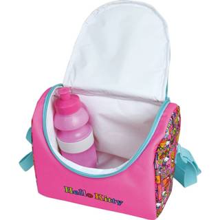 👉 Koeltas roze polyester One Size Kleine voor lunch met Hello Kitty print 22 x 18 13 cm 5 liter - Koeltassen 8720576352021