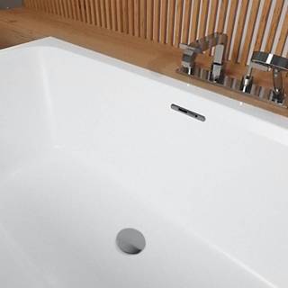 👉 Ligbad acryl wit Riho Adore half vrijstaand 180x86cm met pop-up waste en overloop 8714148562758