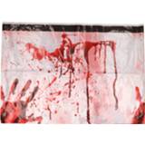 👉 Tafelkleed multi kunststof Bloederig horror decoratie 270 x 136 cm