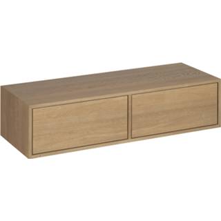 👉 Onderkastje grijs eiken hout massief Pure Oak onderkast 2 lades 140x46x30cm Old grey 8714175985148