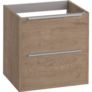 👉 Onderkastje chroom bruin Saniselect Socan Onderkast 60x50,5x60 cm Toffee/Chroom 8714175960268