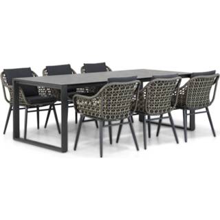 👉 Tuinset wicker dining sets Mixed Black-Taupe taupe-naturel-bruin Lifestyle Dolphin/Zaga 220 cm 7-delig 7423609348374