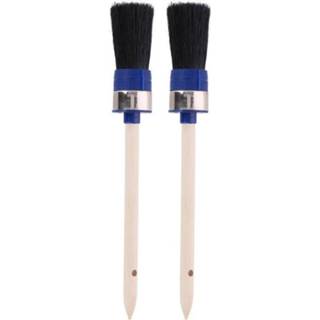 👉 Ronde verfkwast One Size meerkleurig Set van 2x - D 3 x 24 cm Waterbasis Verfkwasten Schilder benodigheden Verf materiaal Schilderen && Verven 8720147925852
