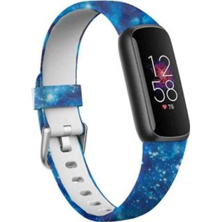 👉 Siliconen band blauw Strap-it® Blue Sky Fitbit Luxe bandje 8720391675701