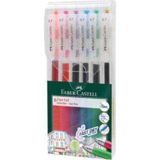 👉 Gelpen kunststof gel junior geen personage blauw kinderen f multicolor Faber Castell gelpennen Fast 0,7 mm 17 cm 6 stuks 9555684668127