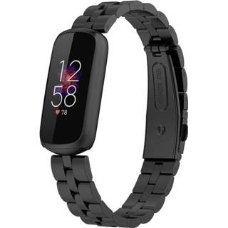 👉 Stalen band zwart Strap-it® Fitbit Luxe (zwart) 8720391675763