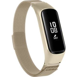 👉 Milanese band goud Strap-it® Samsung Galaxy Fit e (champagne goud) 8720391677040