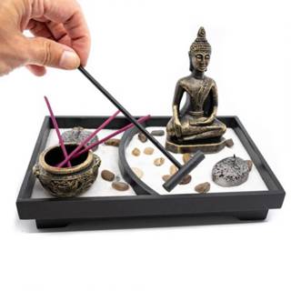 👉 Boeddha polyresin Mini Zen Tuin Japans met (12,5cm) 7141262560307