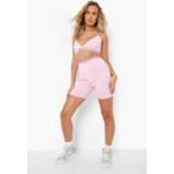 👉 Official Gestreepte Bralette En Shorts Set, Pink