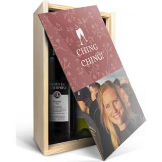 👉 Wijn pakket Wijnpakket in bedrukte kist - Maison de la Surprise Merlot en Sauvignon Blanc 4250891837209