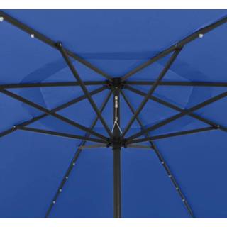 👉 Parasol active met LED-verlichting metalen paal 400 cm antracietkleur 8720286115084