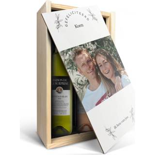 👉 Wijn pakket Wijnpakket in bedrukte kist - Maison de la Surprise Syrah en Sauvignon Blanc 4250891842821