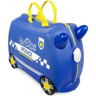 👉 Kinderkoffer Politiewagen Percy polycarbonaat blauw kinderen Trunki Ride-On 5055192203239