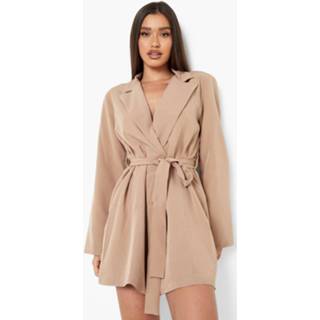 👉 Oversized Blazer Jurk Met Wijde Mouwen, Camel