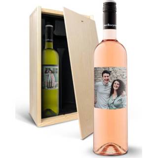 👉 Wijnpakket met bedrukt etiket - Syrah en Sauvignon Blanc